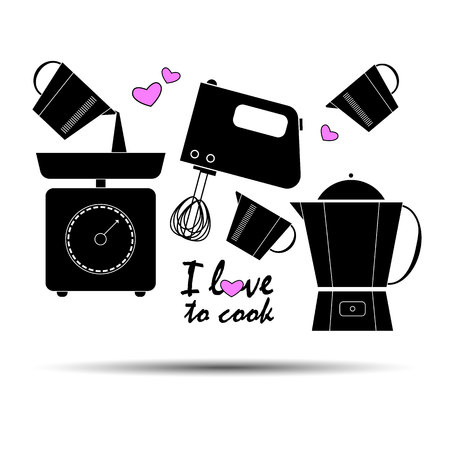 Mixer electric home blender appliance kitchen icon household equipmentのイラスト素材