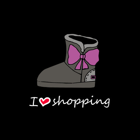 vector shoes fur suede sole color fashionのイラスト素材