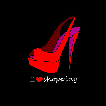 fashion vector trendy shoes heel high fashionableのイラスト素材