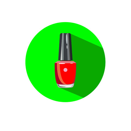 Nail Salon logo. Nail polish - a symbol of manicure. Design sign - nail care.のイラスト素材