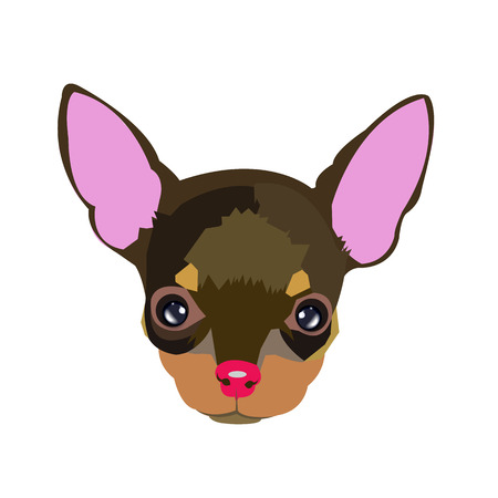 dog vector funny little home eared backgroundのイラスト素材