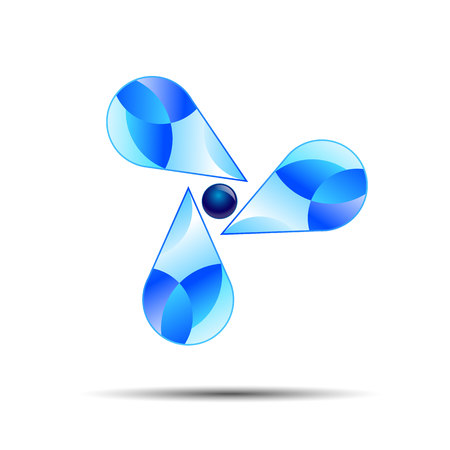 water illustration drop symbol blue nature iconのイラスト素材