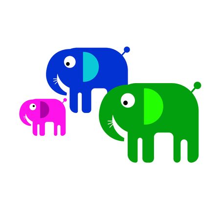 vector elephant animal illustration mammal wild cute wildlife design fun africaのイラスト素材
