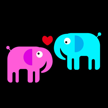 vector elephant animal illustration mammal wild cute wildlife design fun africaのイラスト素材