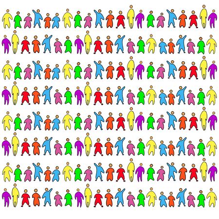 vector drawing cute illustration cartoon people school happy smile child kidのイラスト素材