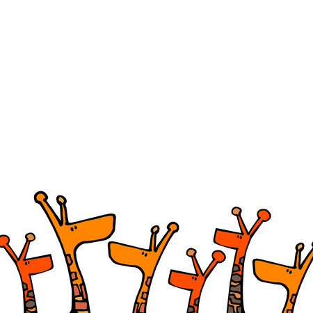 animal giraffe vector africa illustration safari mammal cute african cartoon tallのイラスト素材