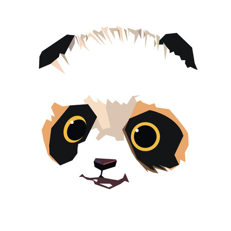 panda asian cute vector white bear nature animal cartoon illustrationのイラスト素材