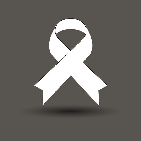 Aids Awareness Red heart Ribbon on white background. Vector illustration.のイラスト素材