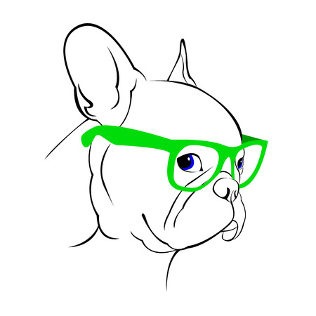 dog vector breed cute pet animal bulldogのイラスト素材
