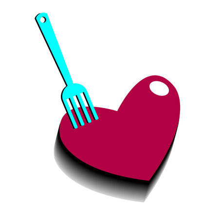 spoon fork icon vector kitchen illustration restaurantのイラスト素材