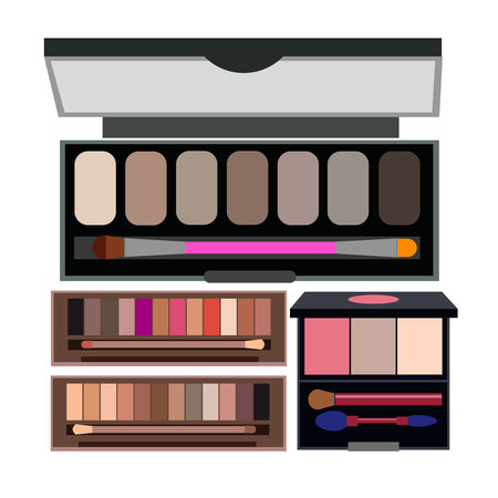 fashion female makeup design glamour brushのイラスト素材