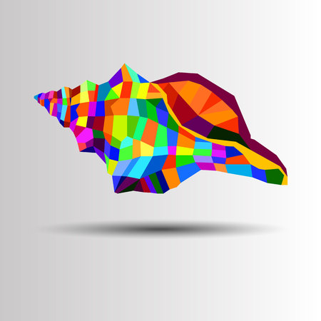 set with sea shell sketch isolated on white. Seashells. Set of various colorful sea shellsのイラスト素材