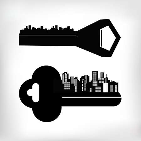 key house symbol door lock iconのイラスト素材