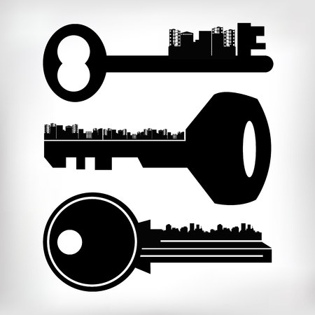 key house symbol door lock iconのイラスト素材