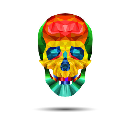 skull death skeleton dead head illustration danger human symbolのイラスト素材