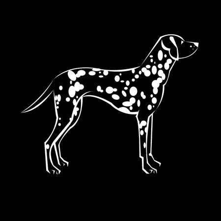 dalmatian animal illustration mammal background white pet dog cartoonのイラスト素材