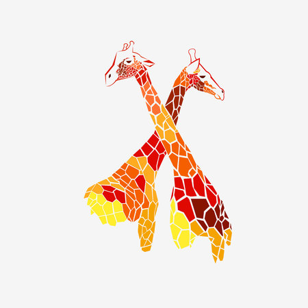 animal giraffe africa illustration mammal cute african cartoon tallのイラスト素材