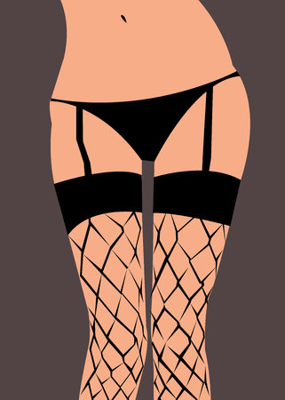ass model vector female fashion young girlのイラスト素材