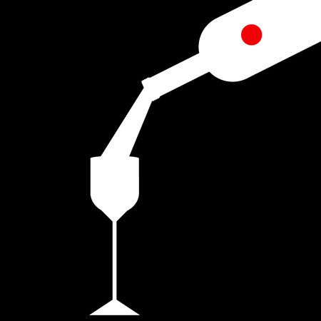 wine white glass design liquid alcohol  champagneのイラスト素材