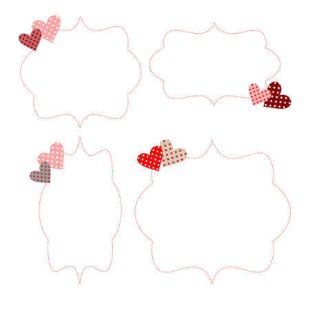 heart vector red symbol element love iconのイラスト素材