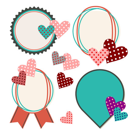 heart vector red symbol element love iconのイラスト素材