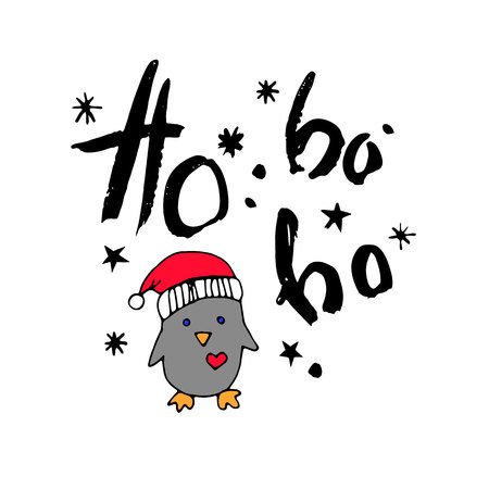 penguin cute illustration vector cartoon white blackのイラスト素材