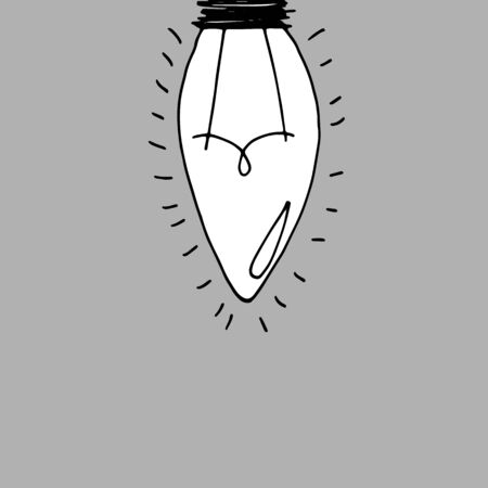 lamp, light yellow vector illustration poster black lineのイラスト素材