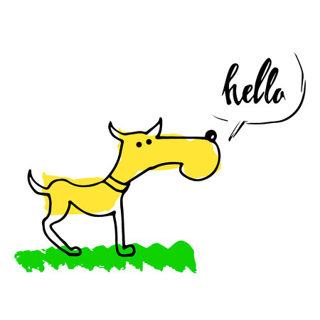 icon design dog vector emblem illustration conceptのイラスト素材