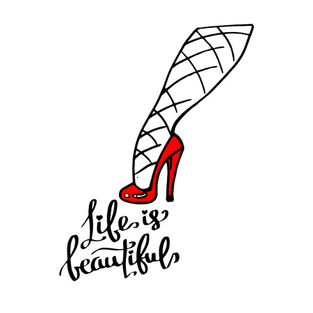 vector fashion illustration silhouette sketch footwear designのイラスト素材