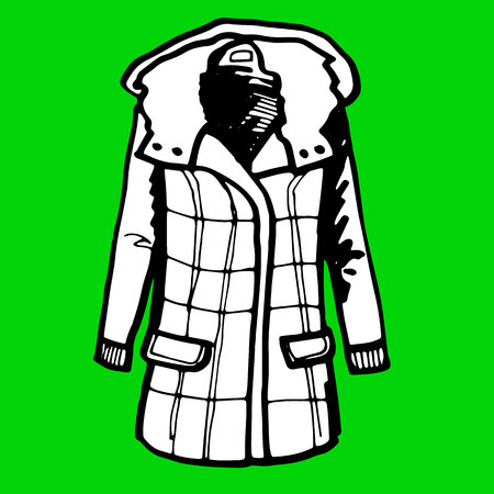 jacket, vector, fashion, clothing, winter, design, sport, clothes, template, illustrationのイラスト素材