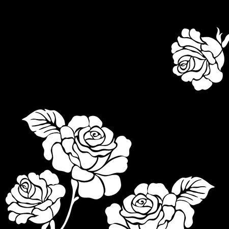 flower, rose, spring, summer, background, botanical, garden, art, natureのイラスト素材