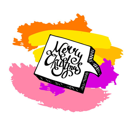 christmas illustration tree vector holiday celebration decorationのイラスト素材