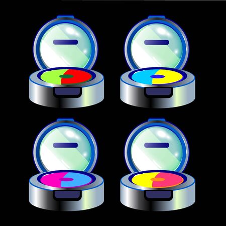 makeup vector eyeshadow graphic object blush powderのイラスト素材