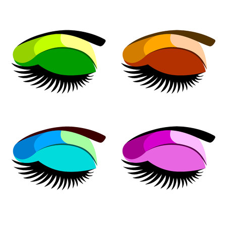 vector illustration eye human black eyeball lookのイラスト素材