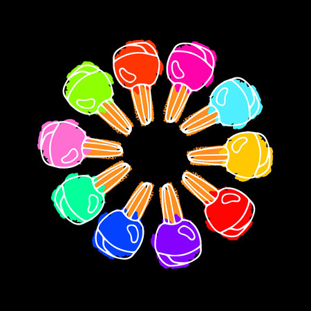 nail polish. nail polish drawing. vector nail art concept illustration. element for glamour beauty salon logo.のイラスト素材