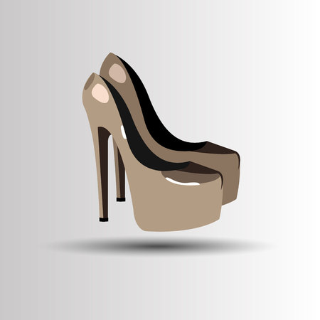 vector fashion illustration silhouette sketch footwear designのイラスト素材