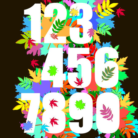 number vector design symbol nature illustration leafのイラスト素材