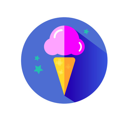 ice cone vector snack summer cold dessertのイラスト素材