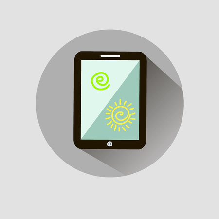 tablet vector gadget display computer screen pictureのイラスト素材