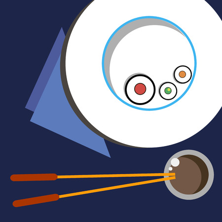 food illustration seafood sushi vector fish riceのイラスト素材