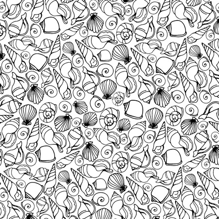 sea seashell tropical summer beach travel design shell vectorのイラスト素材