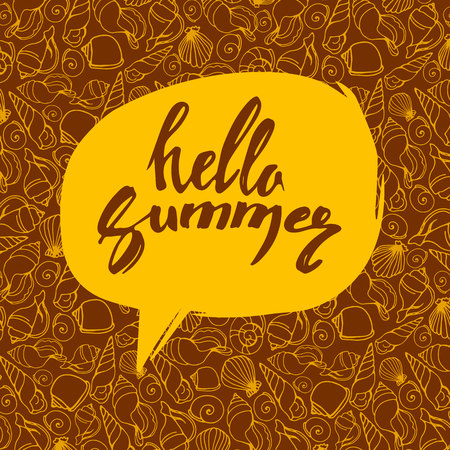 sea seashell tropical summer beach travel design shell vectorのイラスト素材