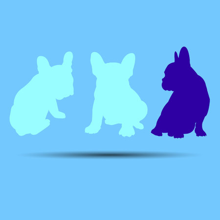 dog vector breed cute pet animal bulldog frenchのイラスト素材