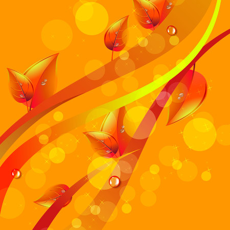 Colorful autumn leaves. Vector. Maple leaf. Grunge autumn leaves.のイラスト素材