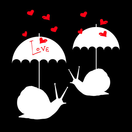 vector ornament snail creeping grass cartoon graphicのイラスト素材