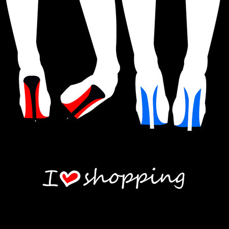 vector fashion illustration silhouette sketch footwear designのイラスト素材