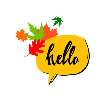 Colorful autumn leaves. Vector. Maple leaf. Grunge autumn leaves.のイラスト素材