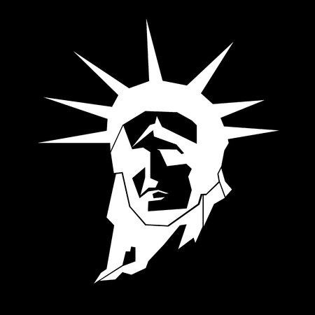 Statue of Liberty. New York landmark. American symbol. Vector silhouetteのイラスト素材