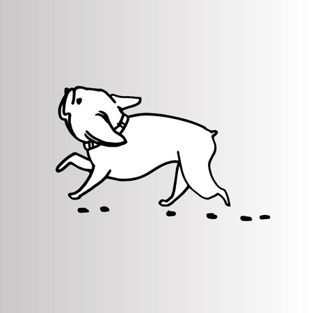 dog vector breed cute pet animal bulldog frenchのイラスト素材