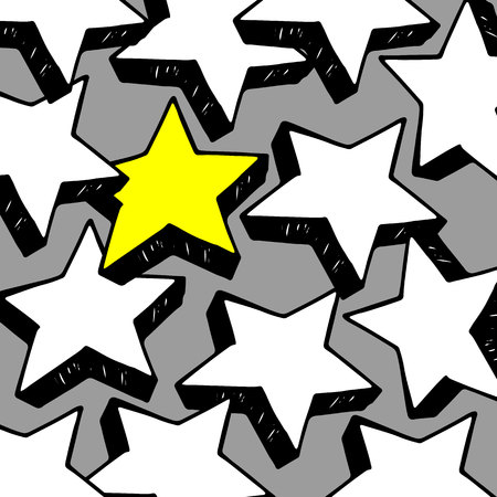vector icon. shiny golden star icon on white background